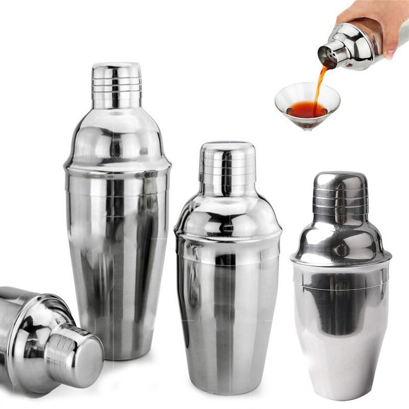 Color Stainless Steel Three-Section Shaker Cocktail Shaker Mixed Drink Hand  Crank Mug For Party Bar Bartender Tool 350/550/750ml - AliExpress