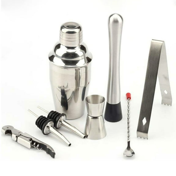 tooloflife Cocktail Shaker Set Cocktail Mixing Kits Stainless Steel Size 350ML/550ML/750ML