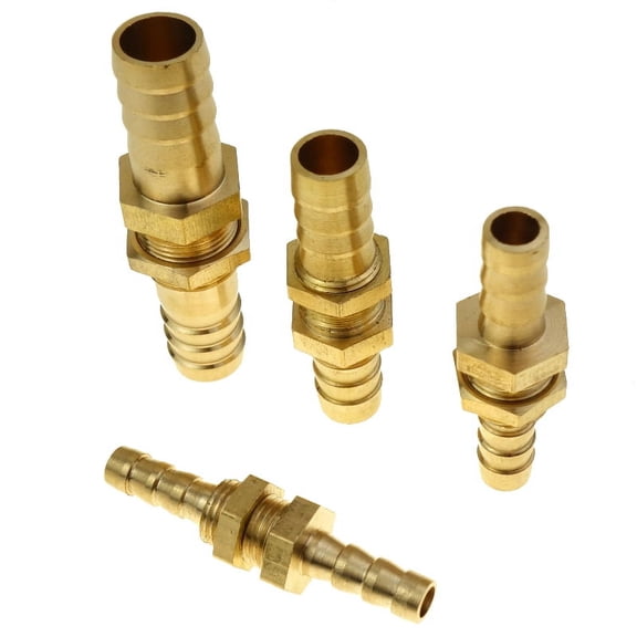 tooloflife Copper Bulkhead Fitting Pipe Connection for Copper Tube Propane Gas FasParts 6mm-10mm
