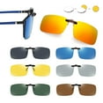 thumbnail image 1 of tooloflife Fashion Polarized Clip on Glasses Sunglasses Metal Clip Polarized Lenses Adults Unisex Yellow Green, 1 of 4