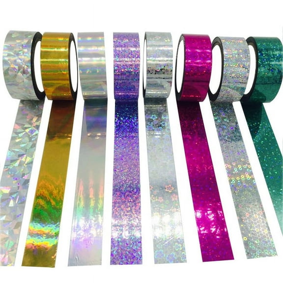 tooloflife Holographic Hoop Tape Reflective Adhesive Film Flash Tape DIY Decoration Waterproof