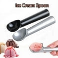 thumbnail image 1 of tooloflife Ice Cream Spoon for Baking Frozen Yogurt Sorbet Aluminum Alloy Black/Silver, 1 of 5