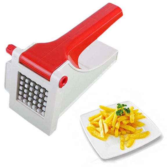 tooloflife Kitchen French Fries Potato Slicer Potato Cutting Tool Stainless Steel Portable to Carry Red
