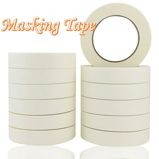 3 pack 1/4 .25 inch x 60yd (6mm x 55m) Thin STIKK White Painters Masking  Tape