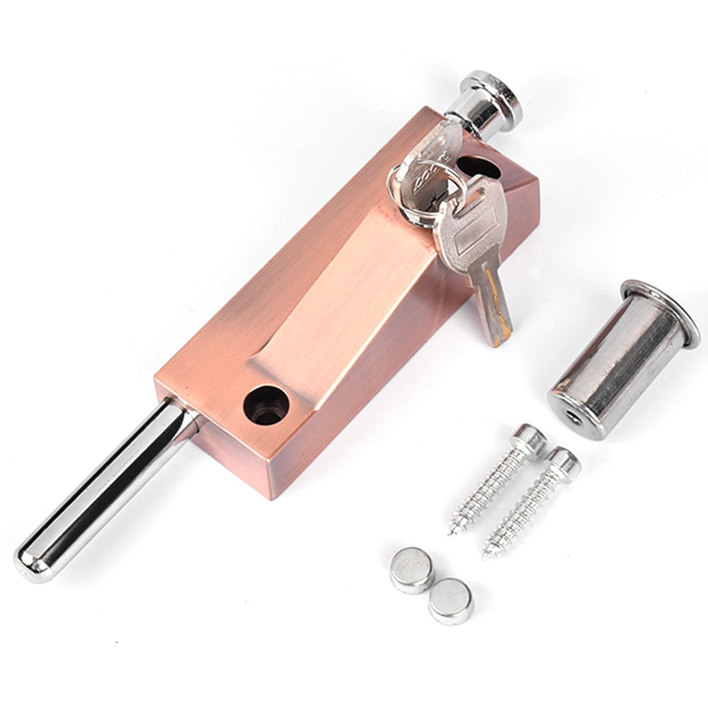 Threaded Spring Key Latch tooloflife Metal Latch Multi-Purpose Spring Latch Door Bolt with 2 Keys ...
