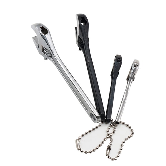 tooloflife Metal Mini Wrench Adjustable Wrench Pocket Wrench Repair Spanner Hand Tool Black/White
