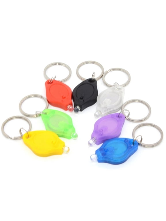 Mini LED Keychain Key Chain Torch Lamp Flashlight Key Ring Light Diamond Shape