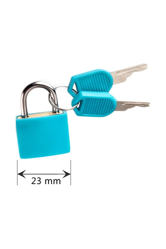 Mini Padlock with 2 Keys for Suitcase Bag Luggage Case Lock Plastic 7 Colors