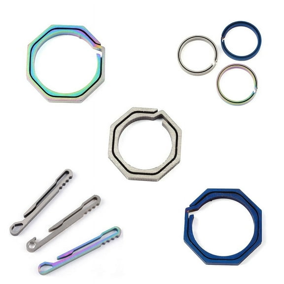 tooloflife Outdoor Carabiner Clip Key Ring Integrated Spring Titanium Alloy TC4 10 Choice