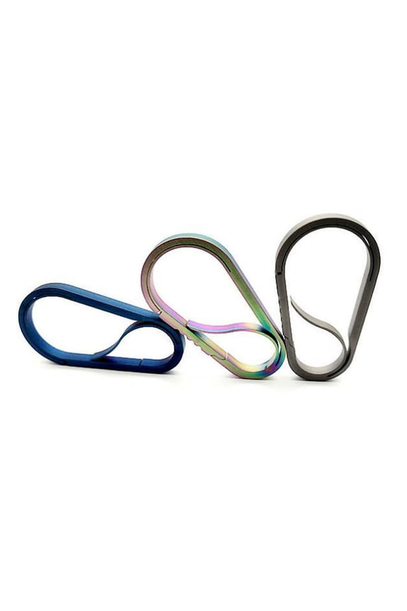 Outdoor Titanium Alloy Buckle Carabiner Keychain Lightweight 3 Colors