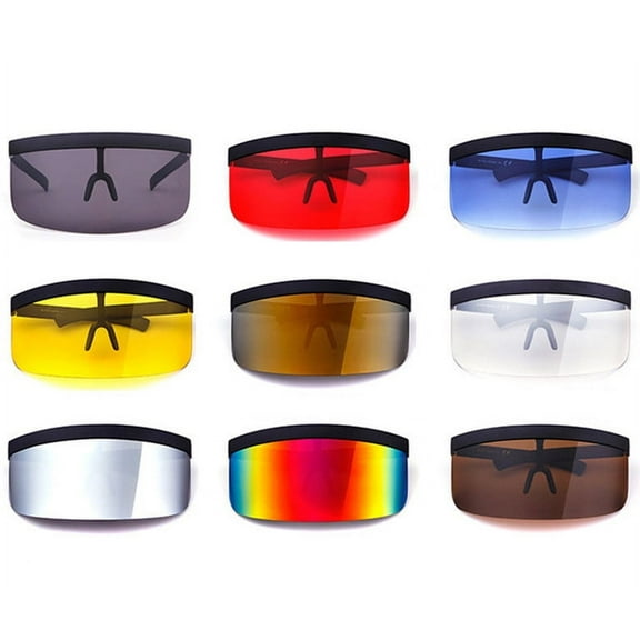 tooloflife Oversized Mirrored Sunglasses Visor Sunglasses Womens Mens Shield Eyeglasses
