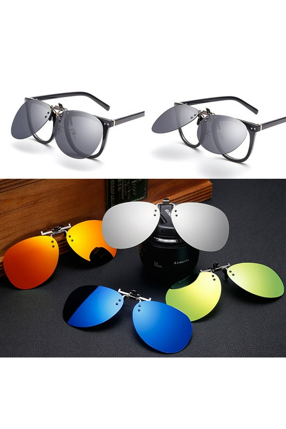 Polarized Night Vision Sunglasses Clip Sunshade Anti-Glare Anti-UV Unisex Yellow Green