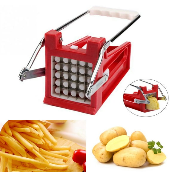 tooloflife Potato Cutter Slicer Mini Potato Chip Maker French Fry Cutter Vegetable Fruit Chopper Cooking Tool Red