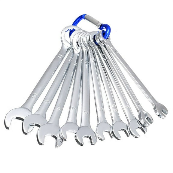 tooloflife Professional Wrench Set Combination 10 Piece Size 4.0mm-11.0mm Silver