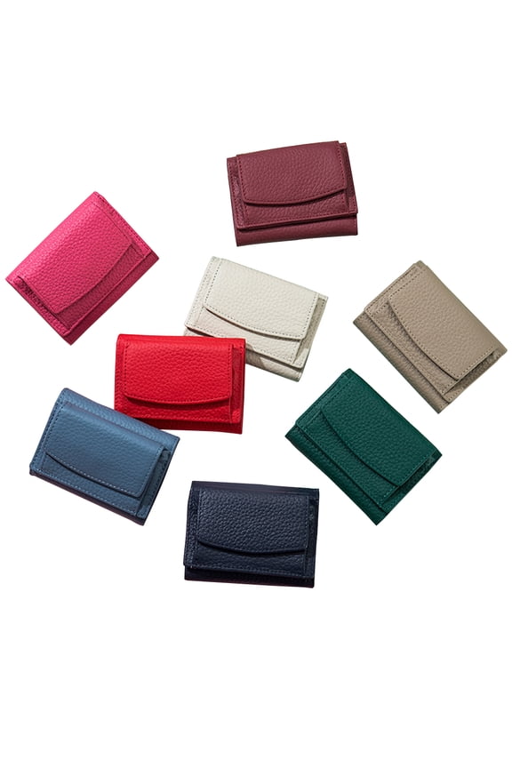 RFID Leather Wallet Money Holder Purse with 6 Card Slots for Cash Keys Cards Unisex