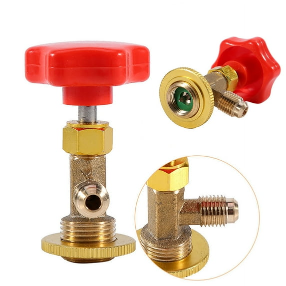 tooloflife Refrigerant Can Tap Valve Opener Brass Hand Operated Punch / Valve Control Durable Use