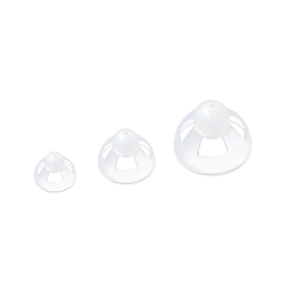 tooloflife Silicone Open Domes Sound for Earphone In-Ear Rubber Head Transparent Size M