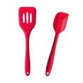 thumbnail image 1 of tooloflife Silicone Spatula Heat Resistant Kitchen Cooking Utensils Nonstick Cookware Red Slotted Turner, 1 of 6