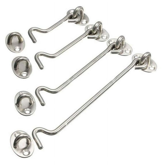tooloflife Stainless Steel Cabin Hook Cabin Hook Eye Latch Silver 16 Inch