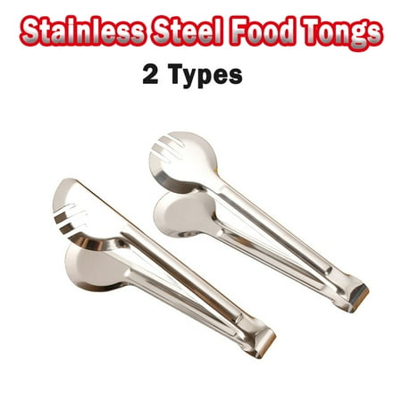 tooloflife Stainless Steel Food Tongs for Picnic BBQ Barbecue Baking Silver