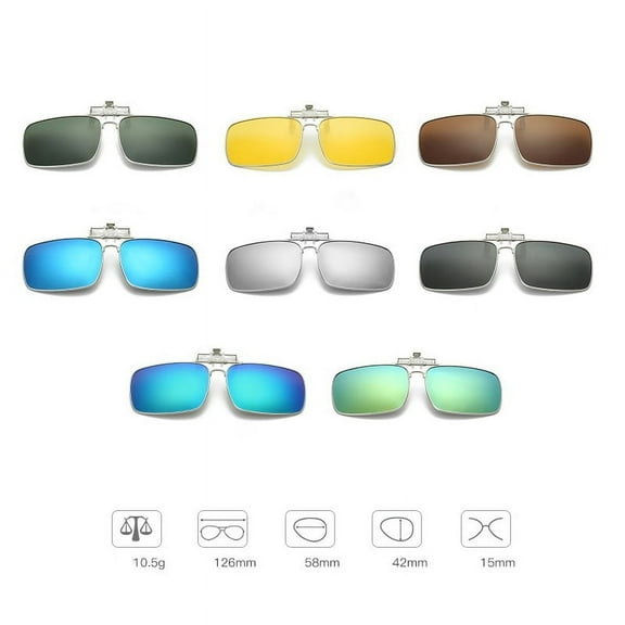 tooloflife Sunglasses Clip Metal Clip TAC Lens for Prescription Glasses Fashion Glasses