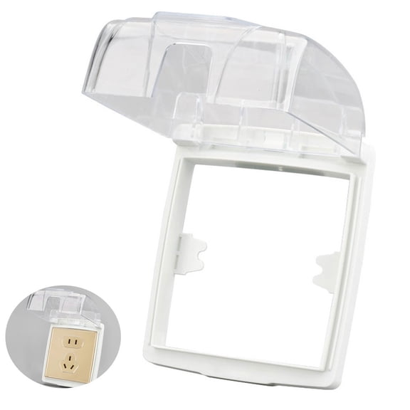 tooloflife Universal Waterproof Wall Switch Socket Box Transparent Cover Protector Paste Type