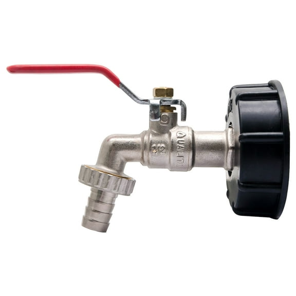 tooloflife Water IBC Adapter S60X6 IBC Tank Cap Brass Garden Tap Sanp-On hose Fitting
