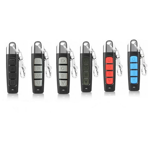 tooloflife Wireless Door Remote Control Key Copy 4 Buttons For 433.92MHz Fixed Code Remotes Replacement Privacy Blue ABCD
