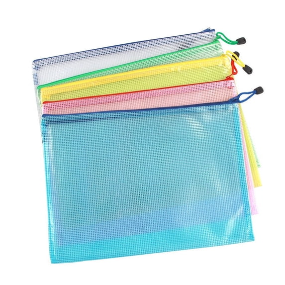tooloflife Zipper Envelopes Bag File Bill Document Pocket Pencil Stationery Bag for Home Office School