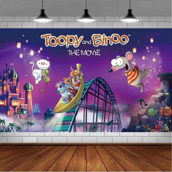 toopy and binoo Backdrop Banner Party Supplies Poster Movie Theme Background for Photography Birthday Decorations