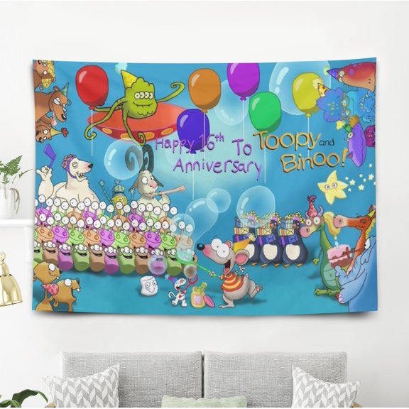 toopy and binoo Tapestry Gift Wall Hanging Backdrop for Room Bedroom Girls Fans Background Banner Party Birthday Supplies Decor