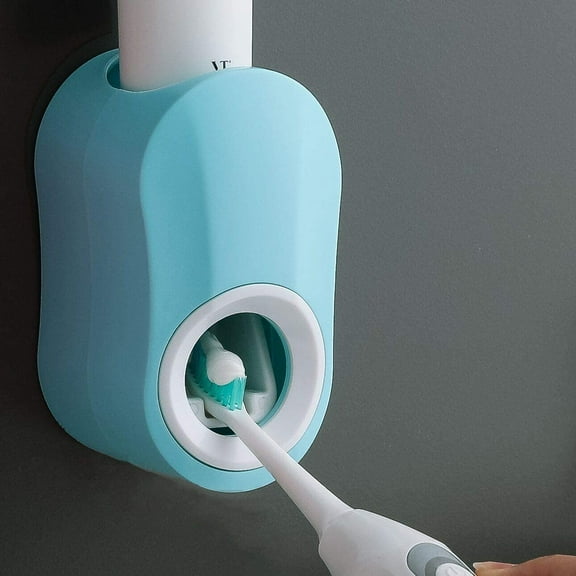 toothbrush Holder Toothpaste Dispenser Wall-mounted Childrens Hands-free Toothpaste Squeezer Suitable for Bathroom