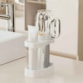 thumbnail image 1 of toothbrush Storage Rack, tooth Cup Organizer, Space-saving Bathroom Accessories, Detachable, Durable Plastic, Compact Design, 1 of 7