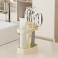 thumbnail image 1 of toothbrush Storage Rack, tooth Cup Organizer, Space-saving Bathroom Accessories, Detachable, Durable Plastic, Compact Design, 1 of 7