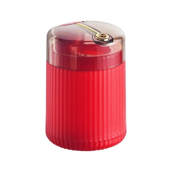 toothpick Holder Dispenser, toothpick Dispenser, 3 in Diameter Plastic Storage, Storage with Lid, Kitchen Countertop Storage, Kitchen Countertop Organizer, Red, 1 Pc, decorative