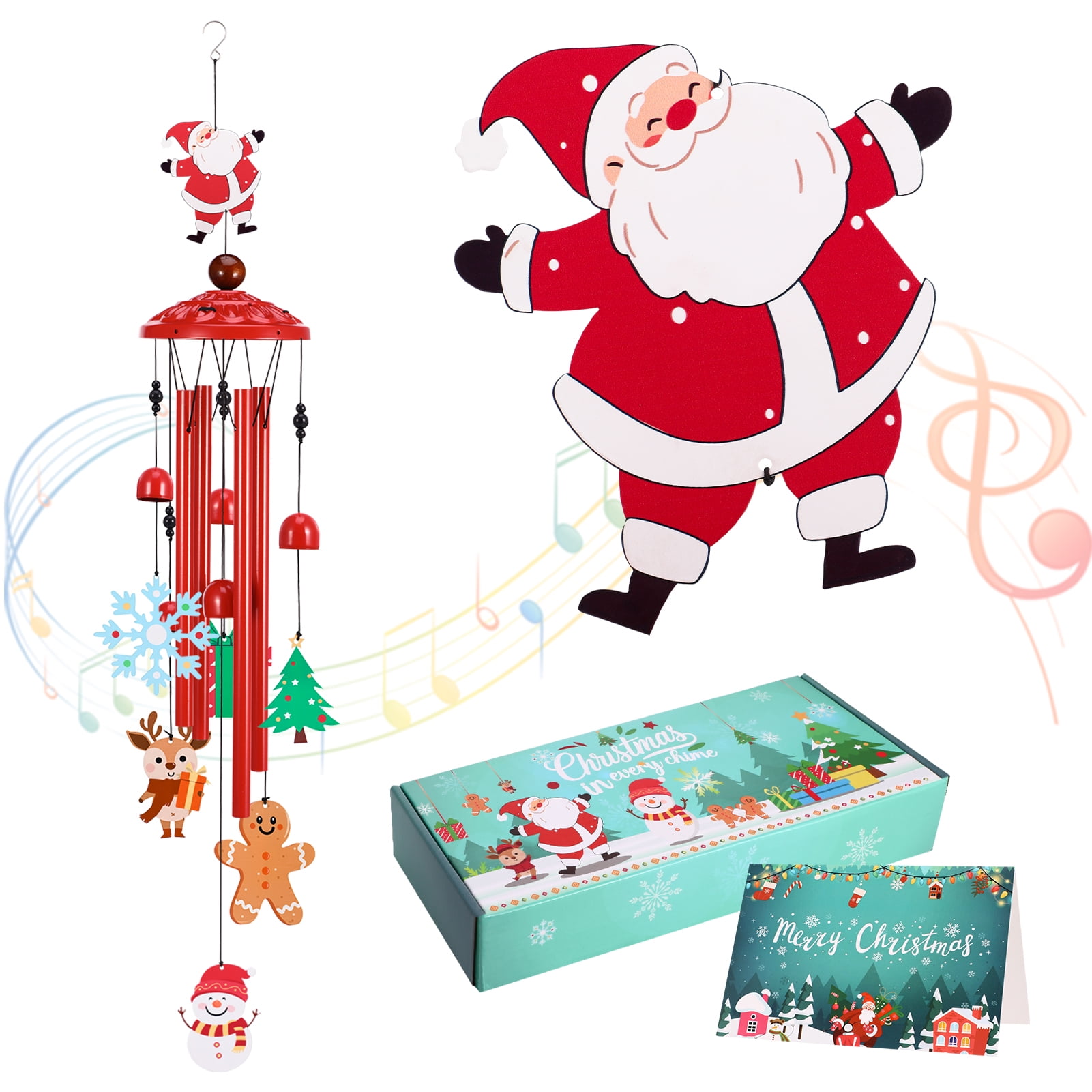 Walmart savings: topjuju 36 Inch Christmas Wind Chime, Outdoor Christmas Decorations Windchime, Metal Wind Chimes for Outside for Garden Patio Yard Porch, Best Christmas Gifts for Mom Grandma Friends