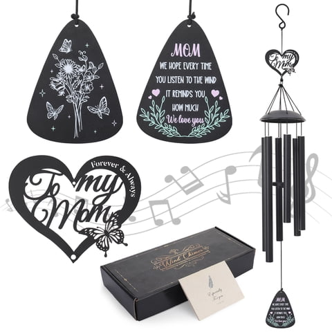 topjuju Moms 36" Wind Chimes, Mother Birthday Gift from Daughter Son, Housewarming Gift New Home, Love Reminder Gifts, Windchimes Outside for Home Patio Garden Decor
