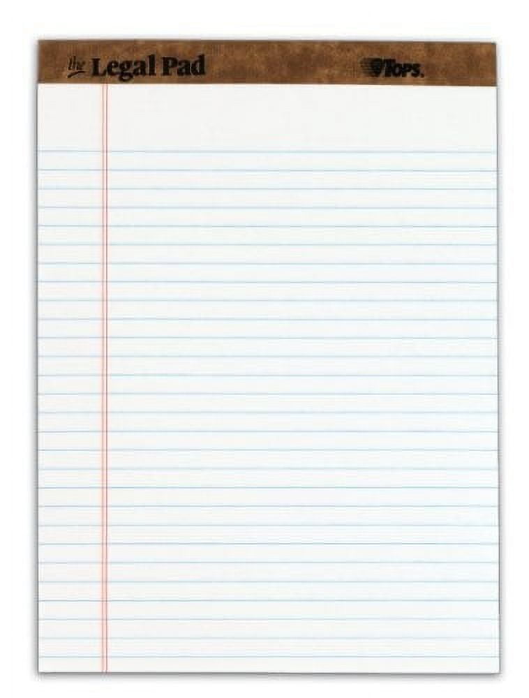 tops the legal pad legal pad, 81/2 x 113/4 inches, perforated, white