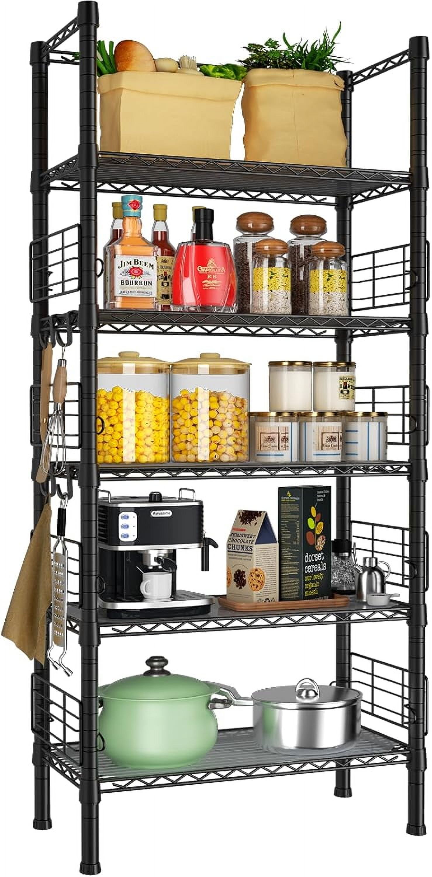 torage Rack, Storage Organizer Shelves for Kitchen, Bathroom, Living ...