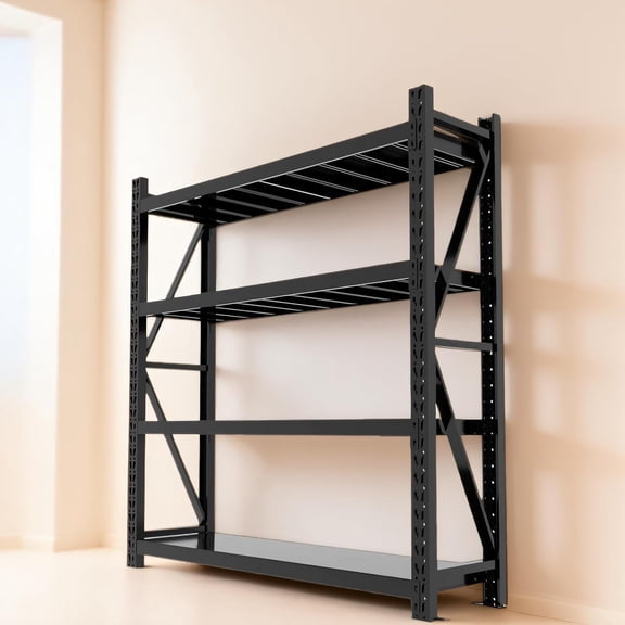torage Shelves,Garage Shelving Heavy Duty Metal Adjustable Garage Shelves, Shelving Units Industrial Shelving for Warehouse(Black, W59.1*D19.7*H79)