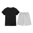 thumbnail image 1 of toraway 5T Girls Outfits Sets Spring Summer Summer Kid Boys Girls Children Soft Short Sleeve T Shirt Top Blouse and Shorts Casual Two Piece Outfit Set 12-13 Years, 1 of 7
