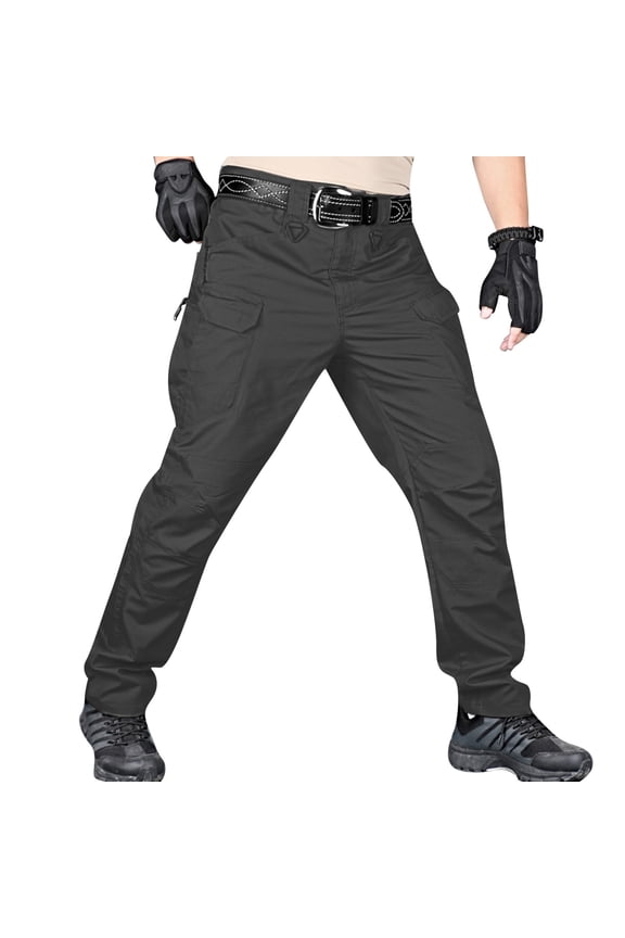 Cargo Pants for Men Big and Tall Size 46 X 32 Mens Spring and Autumn Style Loose Large Size Leisure Three Bag String Multi Pocket Straight Pants Male L