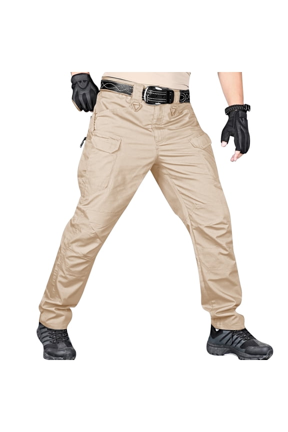 Cargo Pants for Men Big and Tall Size 46 X 32 Mens Spring and Autumn Style Loose Large Size Leisure Three Bag String Multi Pocket Straight Pants Male Xl