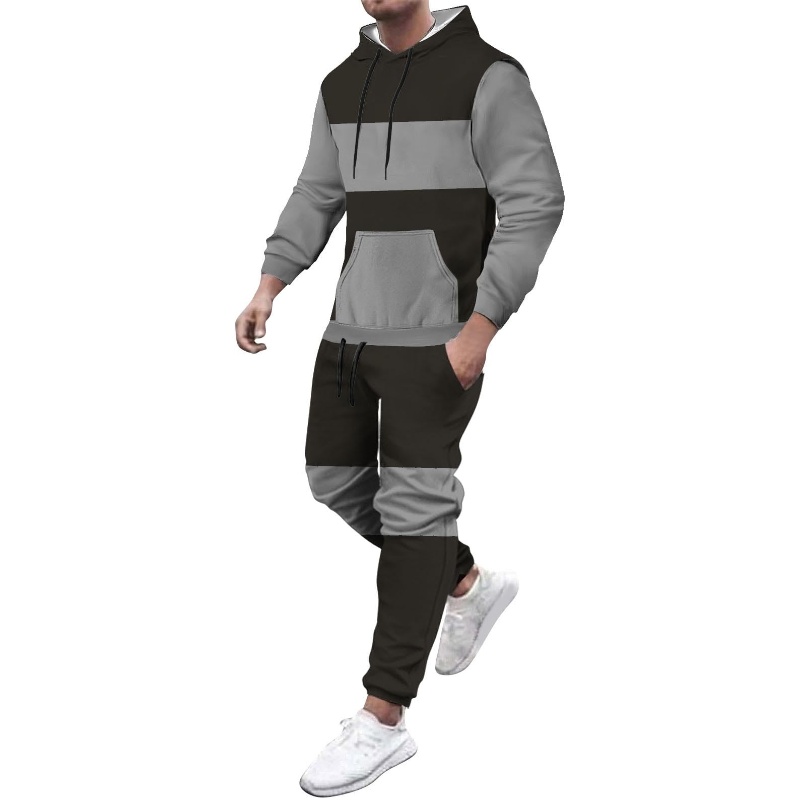 ZWRXW Mens Tracksuit 2 Piece Sets Athletic Outfits Fashion