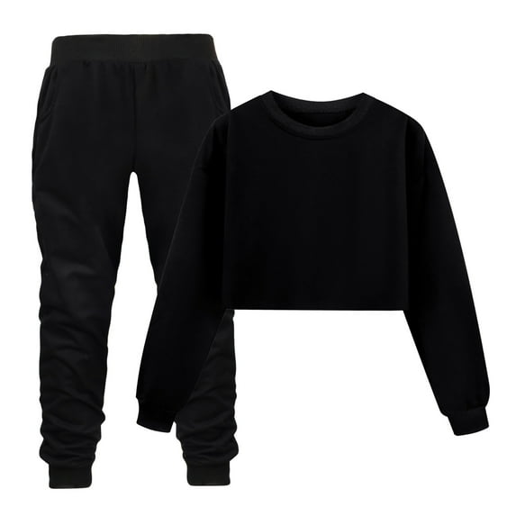 toraway Girls Outfits Summer Summer Child Boys Girls Long Sleeve Prints Warm PulTops Pants Kids Outfits Sweat Suit 13-14 Years