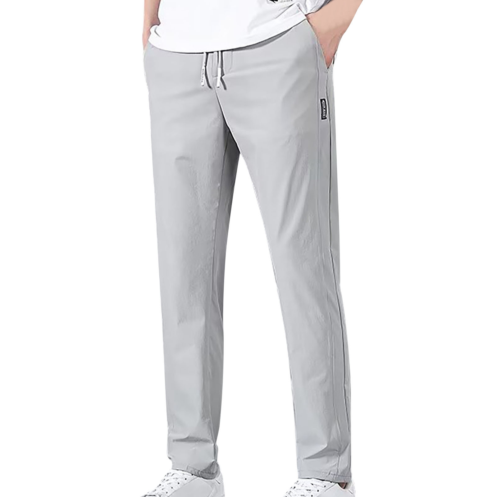 Men's sweatpants with pockets and zipper fly sale