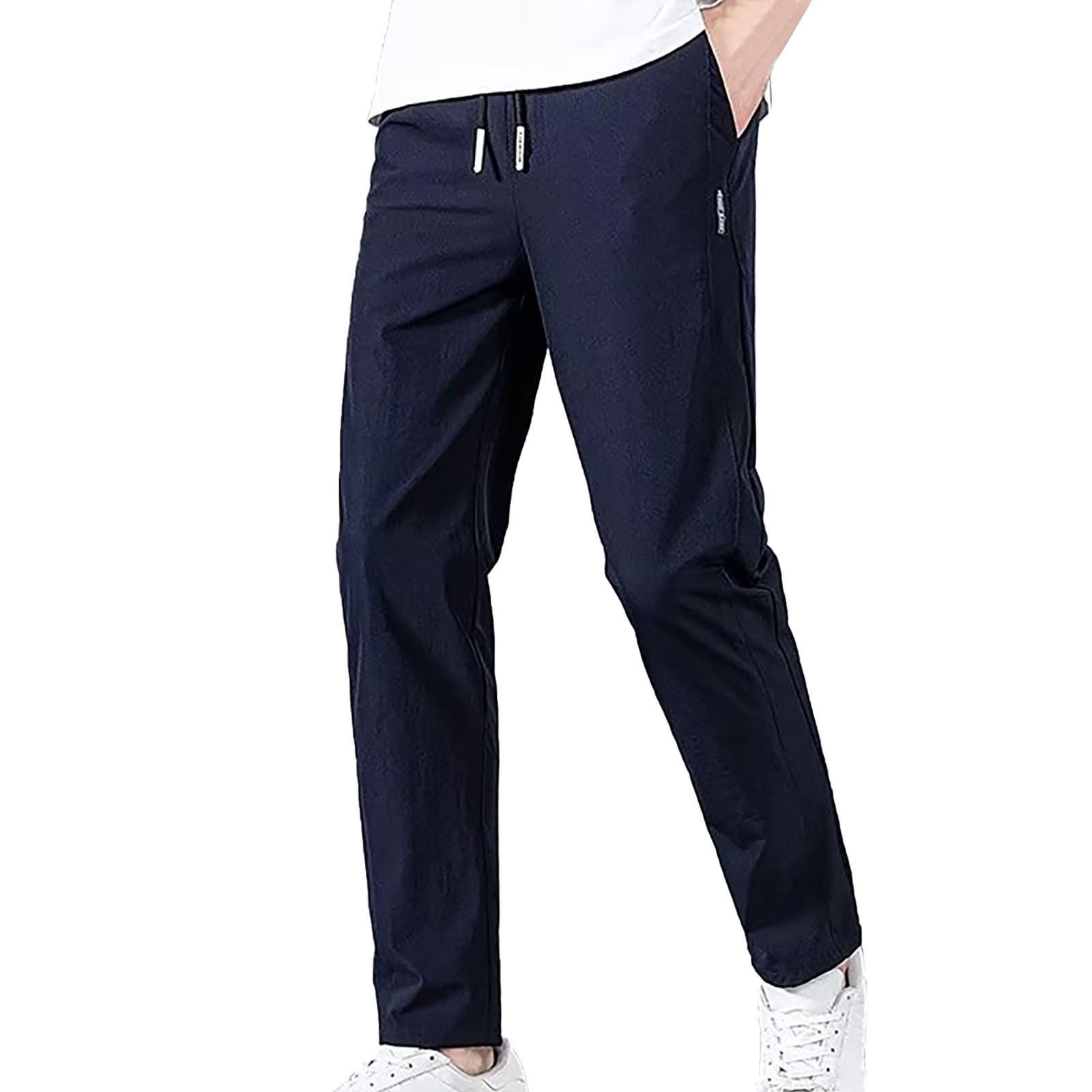 Toraway Mens Sweatpants With Zipper Fly Loose Summer Men Pants With Deep Pockets Loose Fit 2935