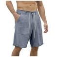 thumbnail image 1 of toraway Mens Shorts Casual 10 Inch Inseam Men's Linen Shorts Casual Classic Shorts Elastic Waist Summer Beach Lightweight Board Slim with Bag Men Casual Pants Regular Fit Xl, 1 of 7