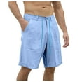thumbnail image 1 of toraway Mens Shorts Casual 10 Inch Inseam Men's Linen Shorts Casual Classic Shorts Elastic Waist Summer Beach Lightweight Board Slim with Bag Casual Shorts for Men 7 Inch Inseam Xl, 1 of 7