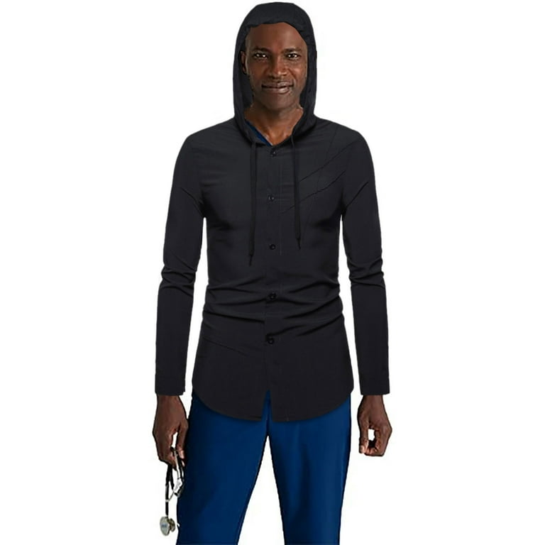toraway Oversized Sweatshirt Dress Plus Size Sweatshirts Men s Hooded Solid Color Cut Muscle Shaped Long Sleeved Shirt M Walmart